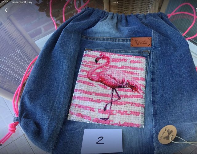 Mochila tejana artesanal - Flores o Flamenco