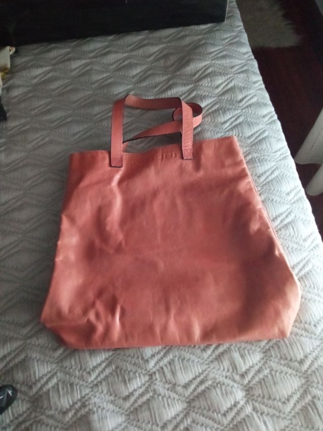 Bolso rosa salmon - Piel
