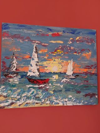 Dipinto acrilico - Mare e Vele