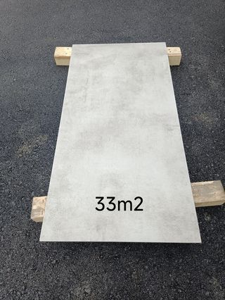 23 Cajas Baldosas 120x60 - 33m2 Porcelanico gris.