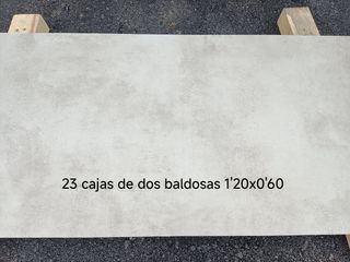 23 Cajas Baldosas 120x60 - 33m2 Porcelanico gris.