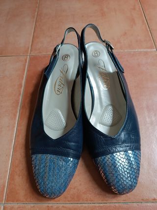 Zapatos talón abierto 40 