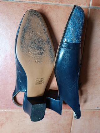 Zapatos talón abierto 40 