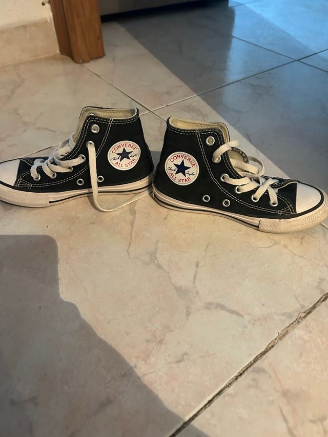 Converse negras niña, talla 30