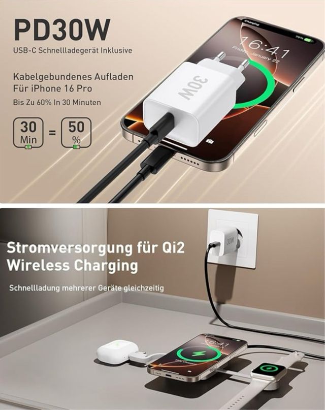 CARGADOR INALAMBRICO Qi2, 15W NUEVO A ESTRENAR