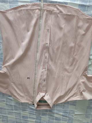 Camisa Custi Mikelo, Talla 45, Burdeos-Blanco