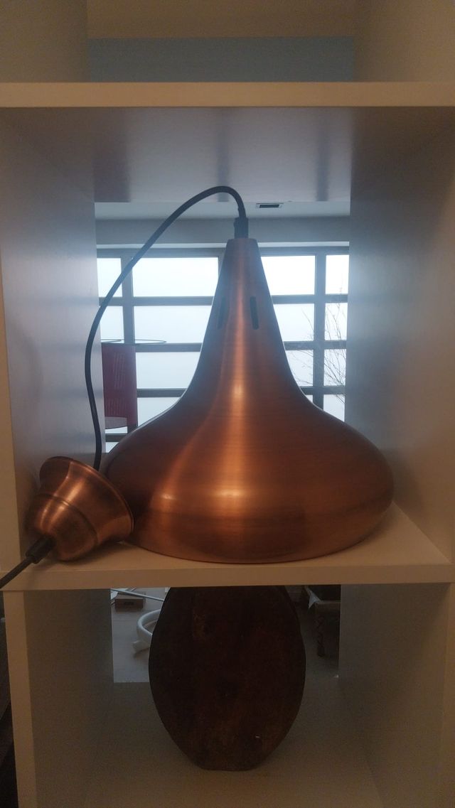 Lámpara colgante cobre vintage