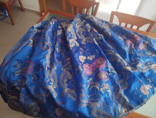 Falda Fallera azul y dorada
