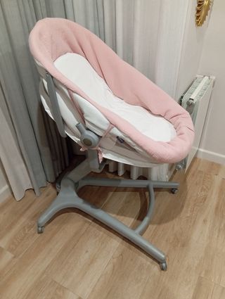 Minicuna Babyhub chico blanca con funda rosa