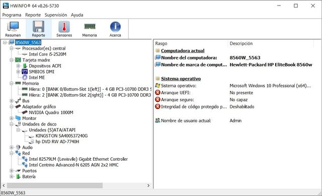 HP EliteBook 8560w - Portatile