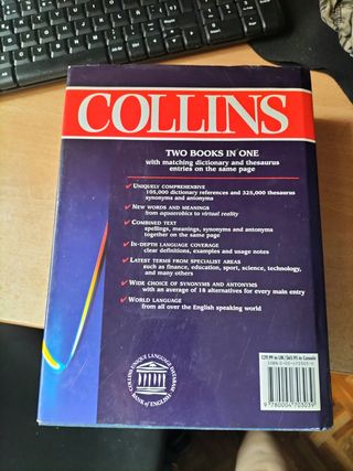 Diccionario Collins en inglés. 
