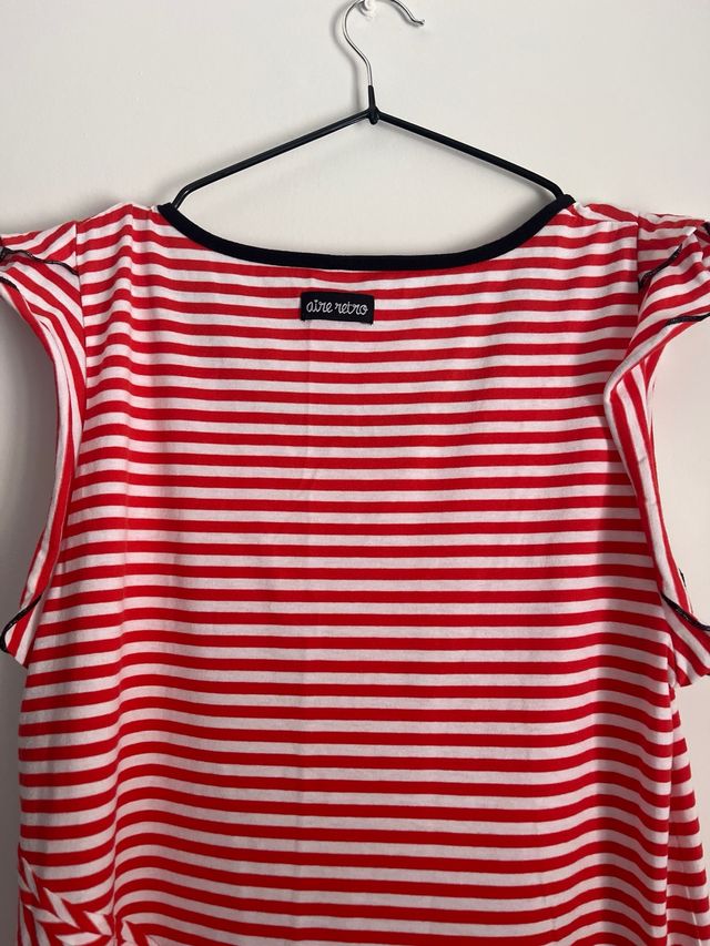 Vestido rayas rojas y blancas