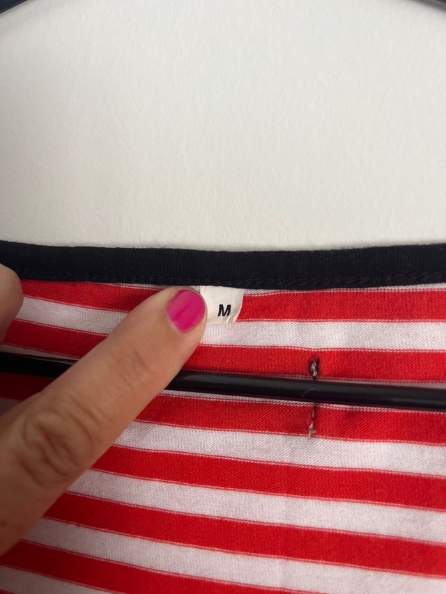 Vestido rayas rojas y blancas