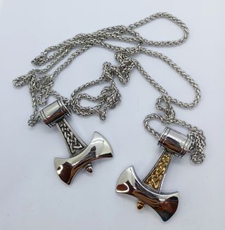 Collar martillo Thor plata/oro.