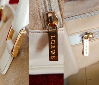 Bolso Amazonas loewe. beige y blanco