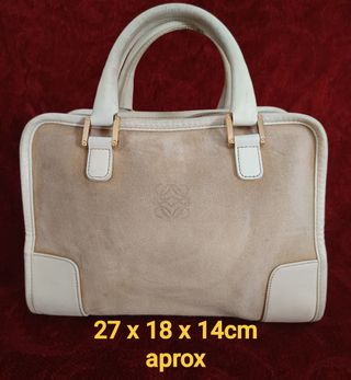 Bolso Amazonas loewe. beige y blanco