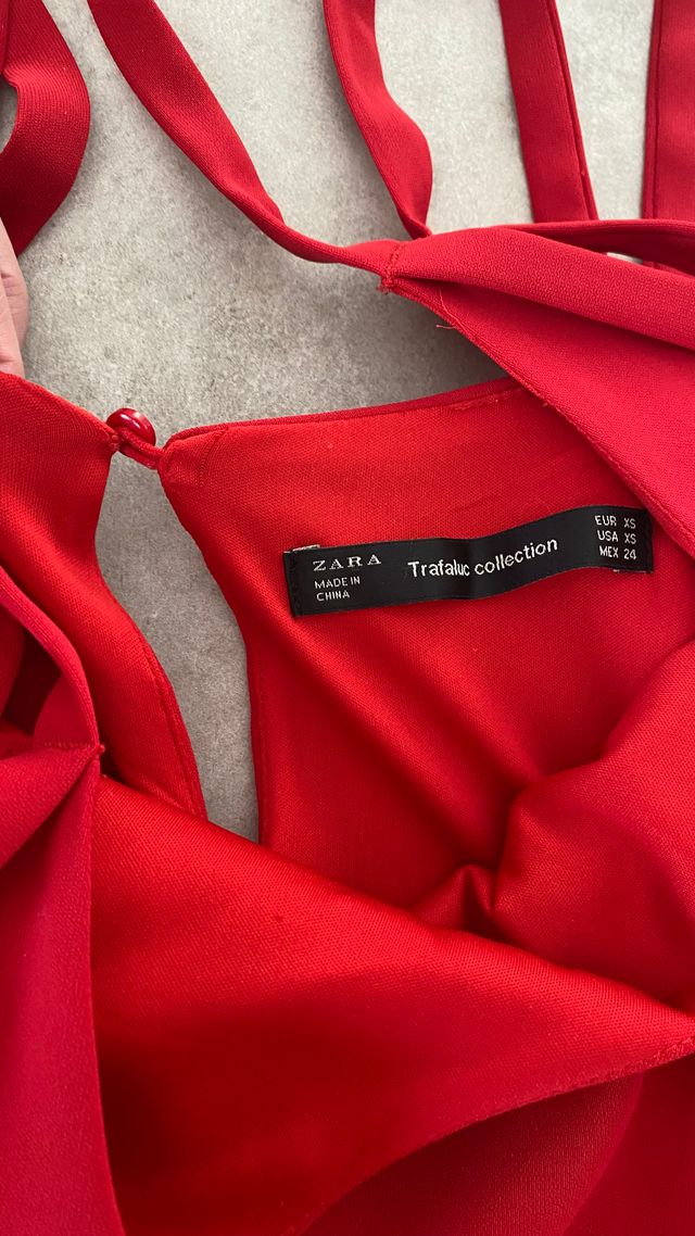 Vestido rojo Zara Trafaluc XS