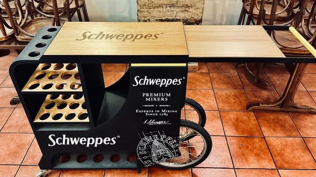 Carrito Schweppes - Coctelera