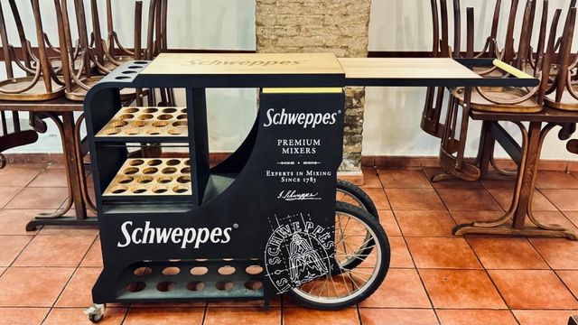 Carrito Schweppes - Coctelera