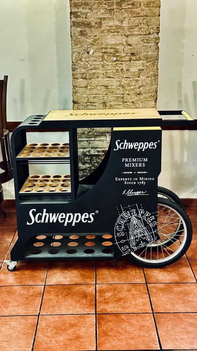 Carrito Schweppes - Coctelera