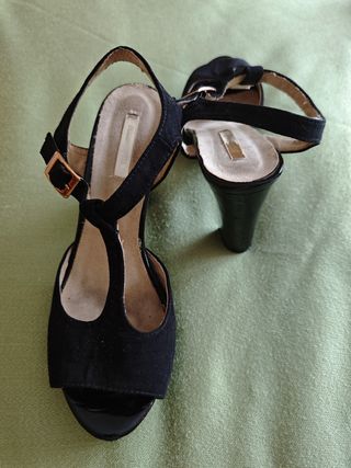 Sandalias negras Buonarotti tacón