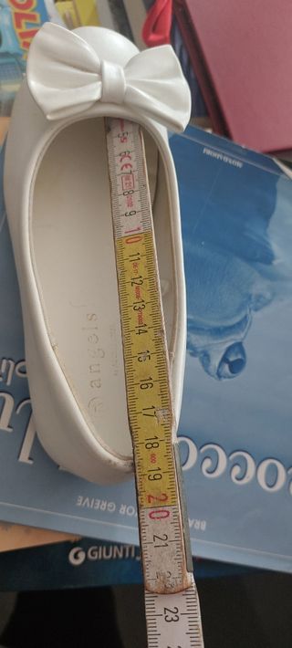 Ballerine bimba bianche con fiocco