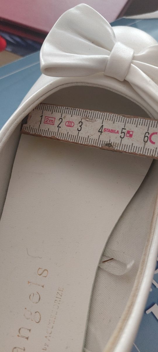 Ballerine bimba bianche con fiocco