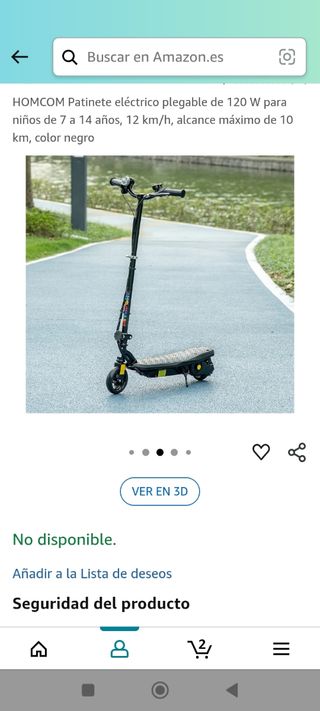 Patinete eléctrico HOMCOM niños 120W