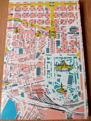 Plano Guía Barcelona 1975 COLECCIONISMO