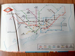 Plano Guía Barcelona 1975 COLECCIONISMO