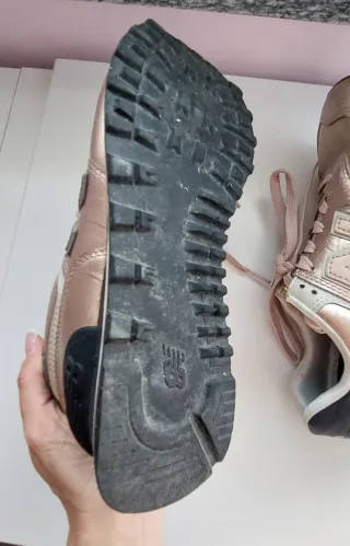 New Balance 574 rosa oro donna