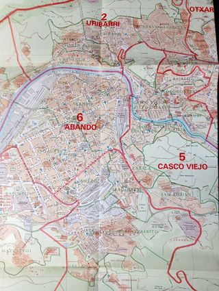 Plano callejero de Bilbao 1990 COLECCIONISMO