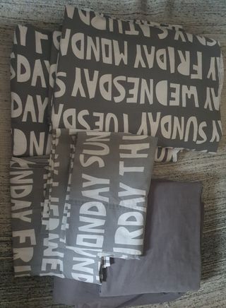 2 Fundas nórdicas grises - Juego de cama