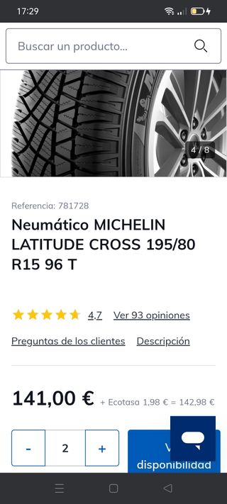 Neumáticos Michelin Latitude Cross 195/80 R15 96T