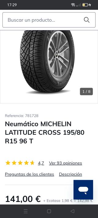 Neumáticos Michelin Latitude Cross 195/80 R15 96T