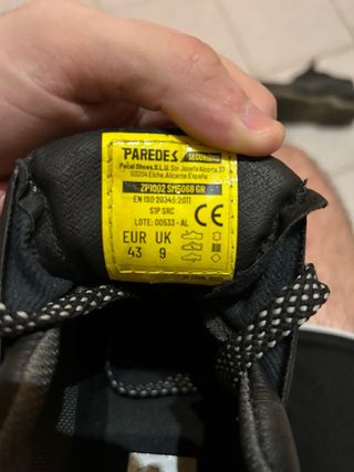 Zapatillas seguridad Paredes - Negro/Gris