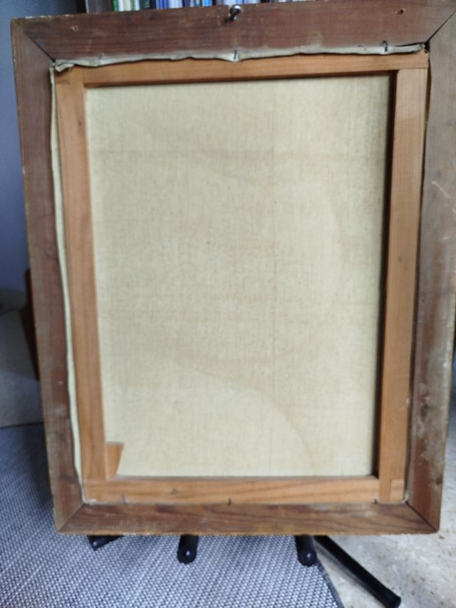 Cuadro antiguo flores - Óleo sobre lienzo Rebajado