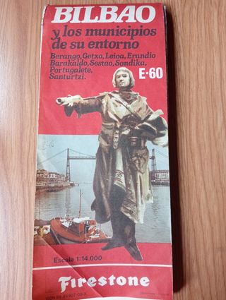 Plano Bilbao y alrededores 1986 COLECCIONISMO