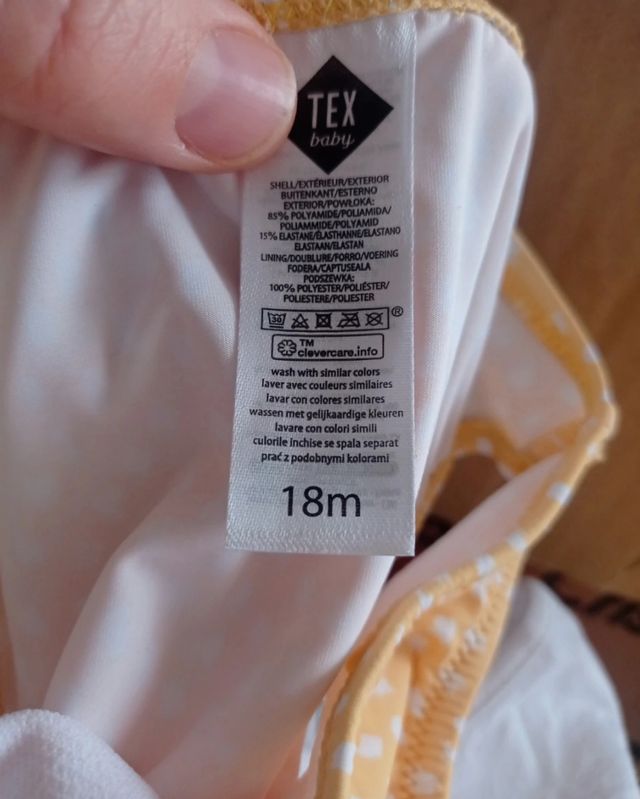 Camiseta y braguitas bebé 18m - Amarillo