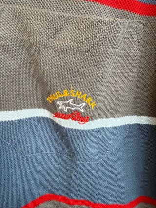 PAUL AND SHARK polo rayas azules VINTAGE talla XL 