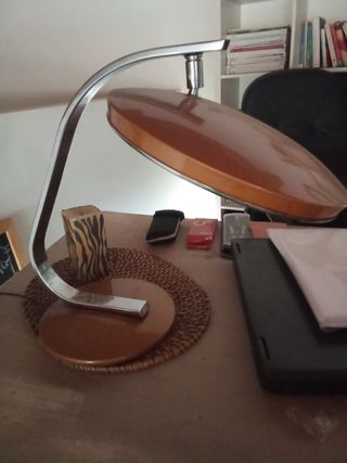 Lámpara escritorio vintage marrón