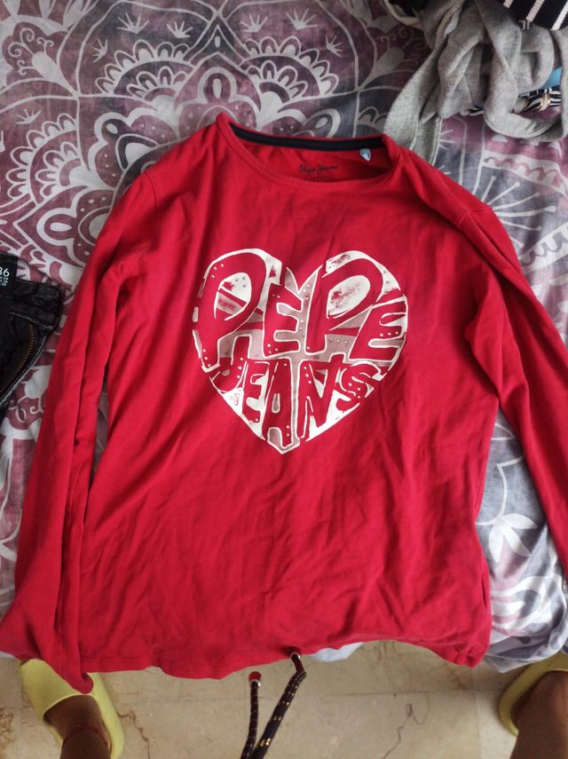 Camiseta Pepe Jeans - Roja - Manga Larga 14y