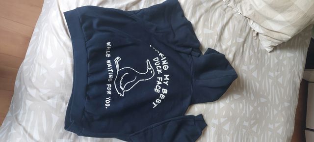 Sudadera con capucha azul XS