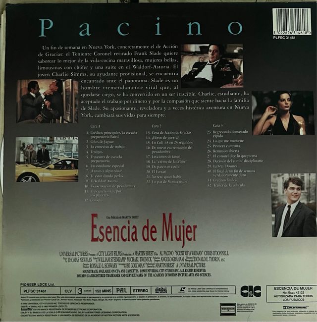 LaserDisc Esencia de Mujer - Pacino