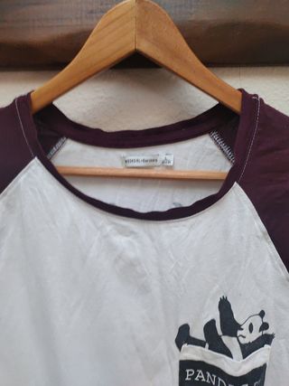 Camiseta manga 3/4 Bershka L