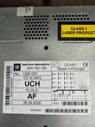 Radio opel original sirbe para algunos modelos 