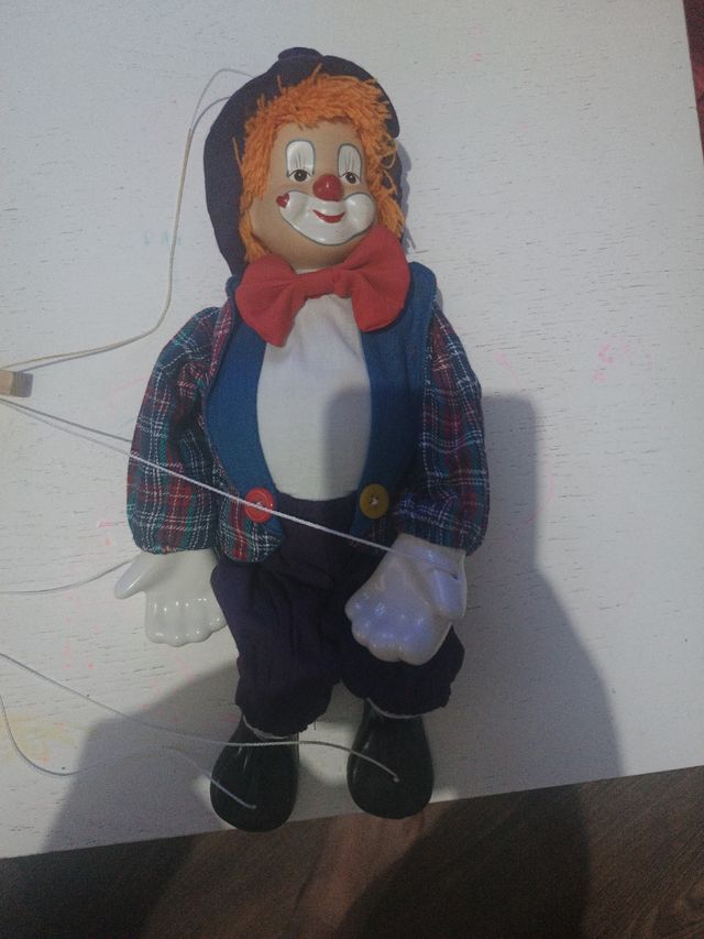 Marioneta Payaso Porcelana