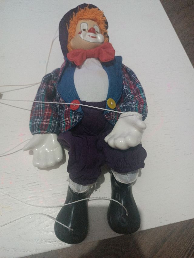 Marioneta Payaso Porcelana