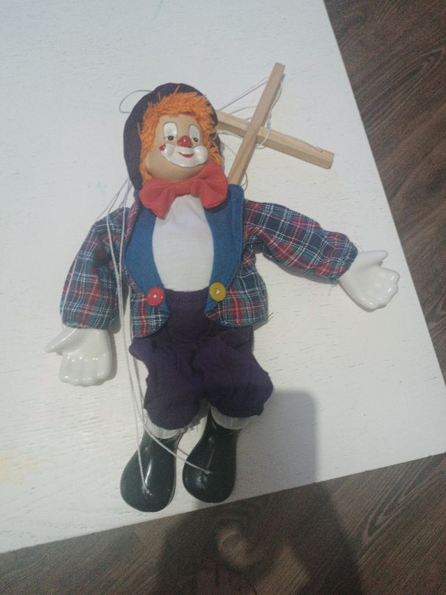 Marioneta Payaso Porcelana