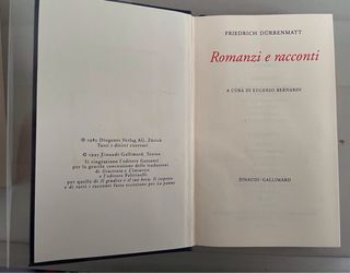 Libri. Dürrenmatt, Romanzi e racconti